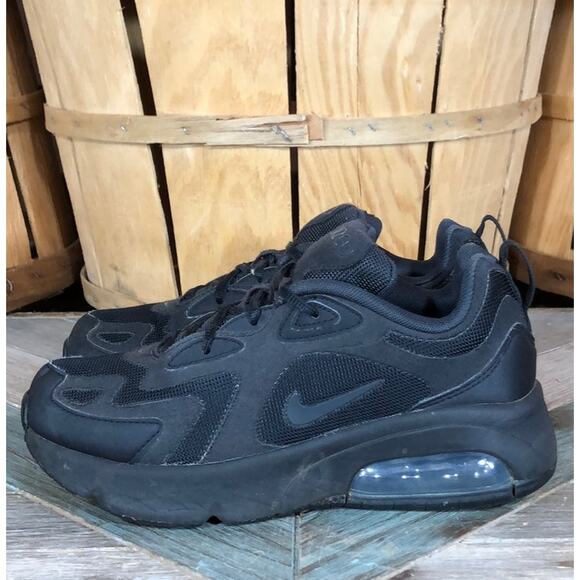 Nike Air Max 200 GS Black Anthracite AT5627-001 Sneakers Shoes Youth Boys Size 4 - Picture 2 of 11